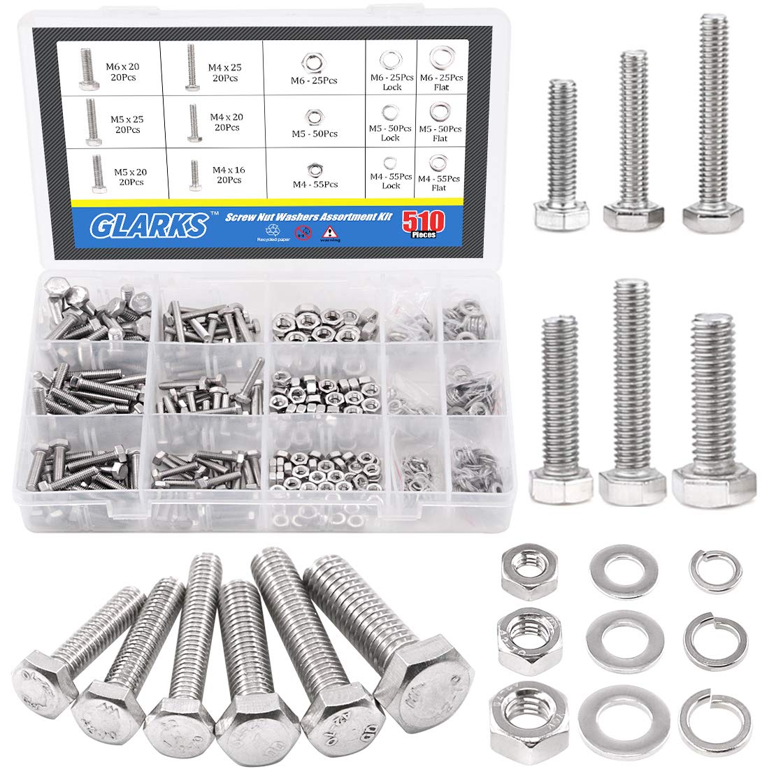 Premium Hex Bolts Assortment Pack - Metric Fastener Collection